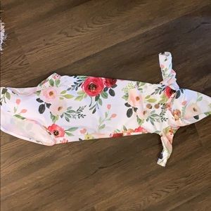 Caden Lane gown with matching hat